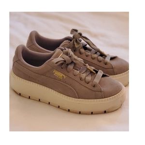 Grey Puma Suedes